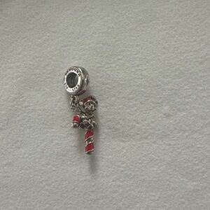 Pandora Silver and Red Charm Bracelet